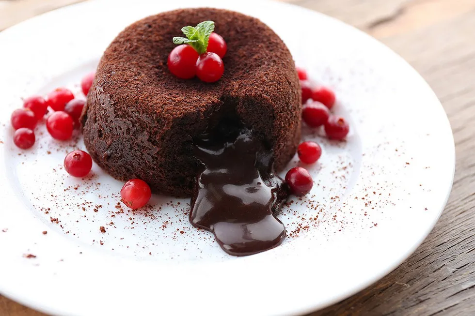 cuore caldo al cioccolato ristorante Sardi's Caluso canavese
